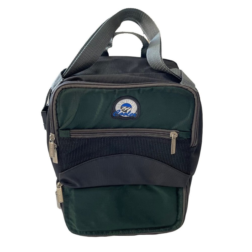 PAK CHEST COOLER Insulated Double Zip Compartment Adjustable Strap Green NWOT